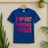 I Love Hot Paintball Moms Gift T-Shirt thumb 2