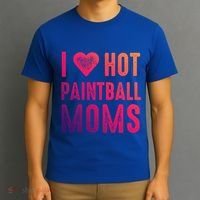 I Love Hot Paintball Moms Gift T-Shirt thumb 3