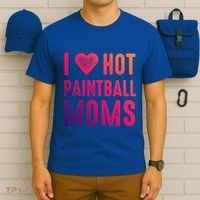 I Love Hot Paintball Moms Gift T-Shirt thumb 6