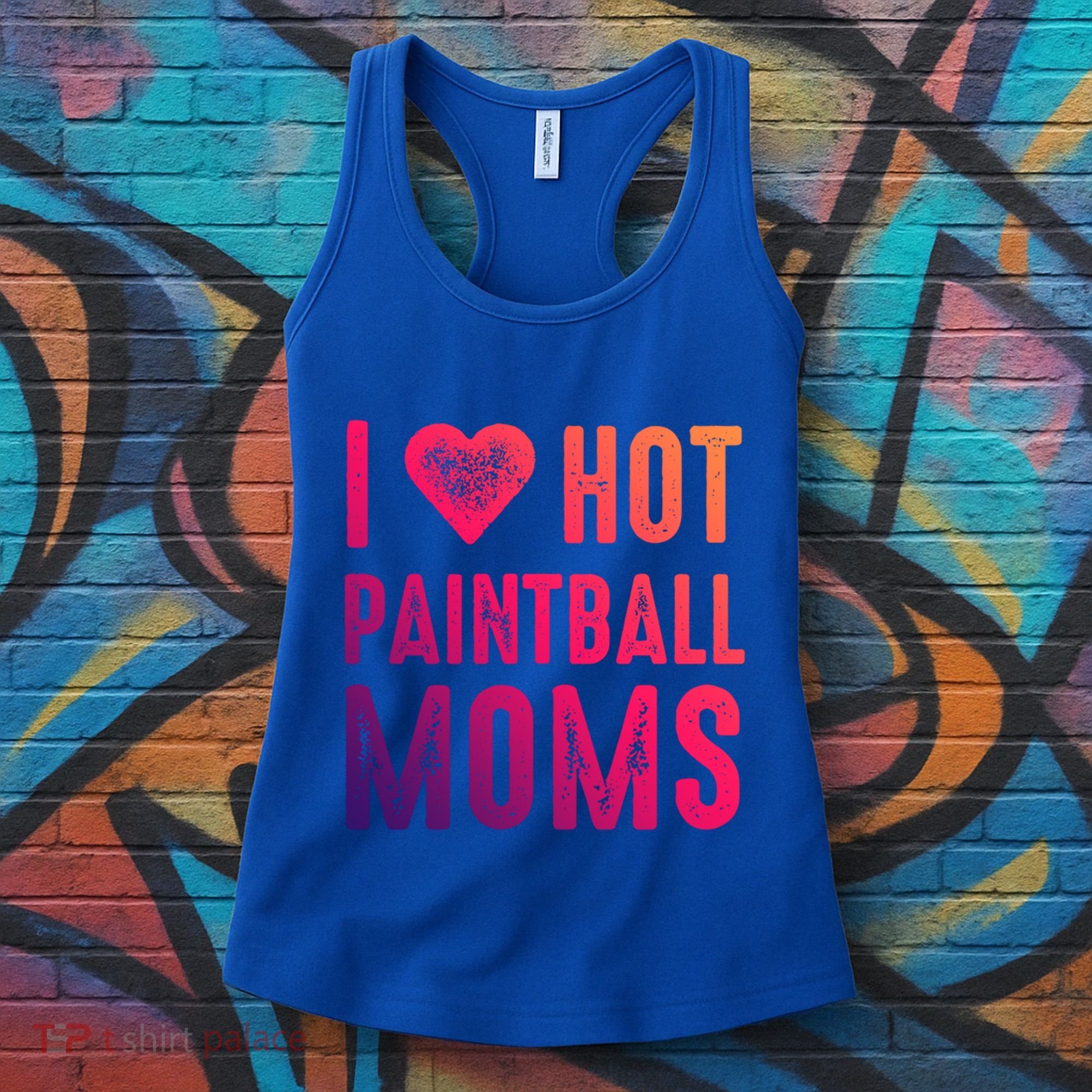I Love Hot Paintball Moms Gift Women's Tank Top