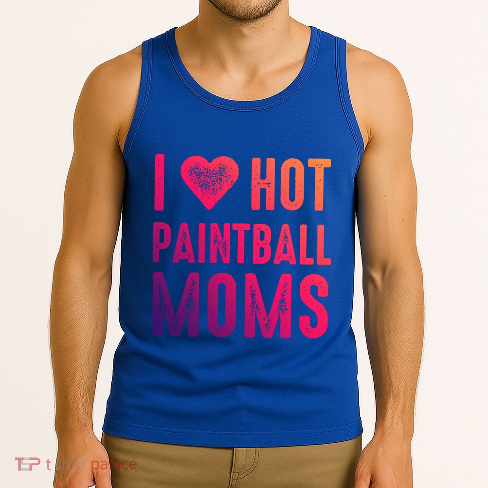 I Love Hot Paintball Moms Gift Tank Top