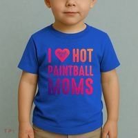 I Love Hot Paintball Moms Gift Toddler T-Shirt thumb 2