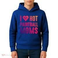 I Love Hot Paintball Moms Gift Kids Hoodie thumb 4