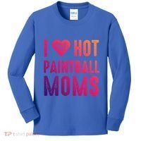 I Love Hot Paintball Moms Gift Kids Long Sleeve Shirt thumb 0