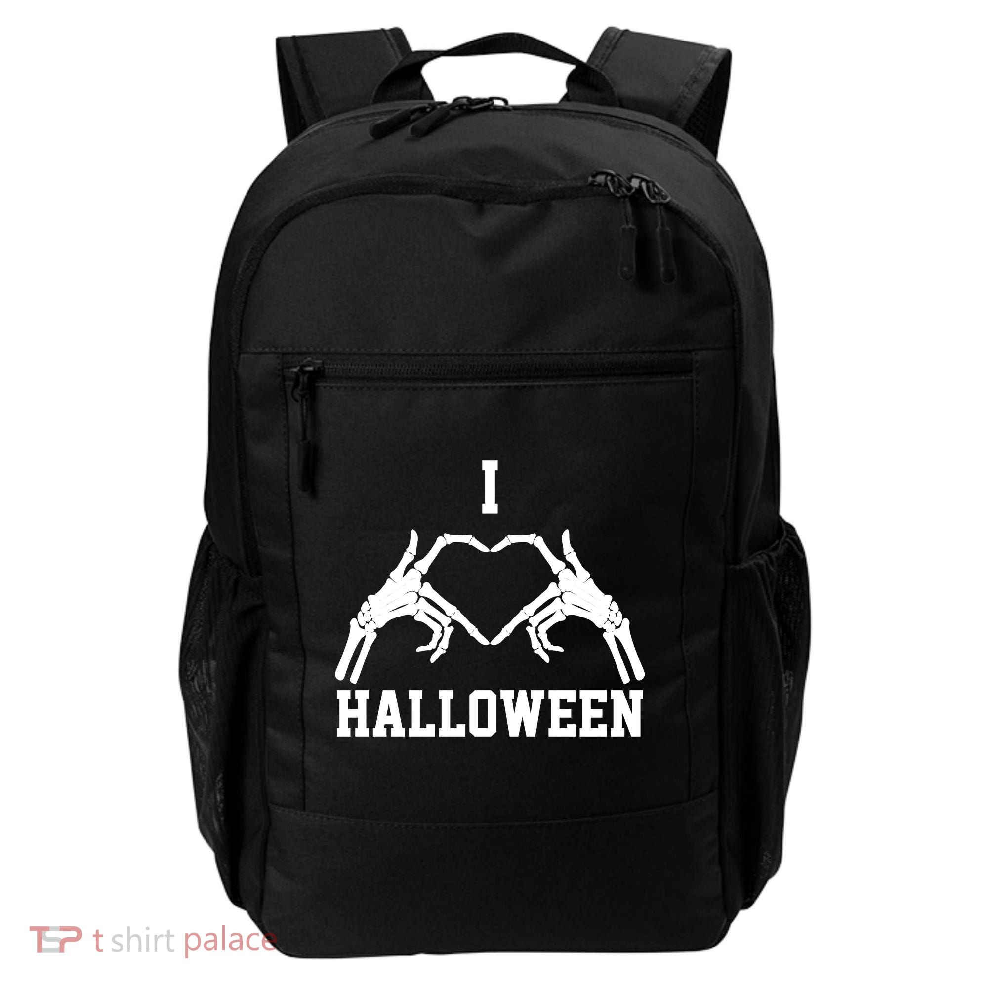 I Love Halloween Skeleton Heart Backpack