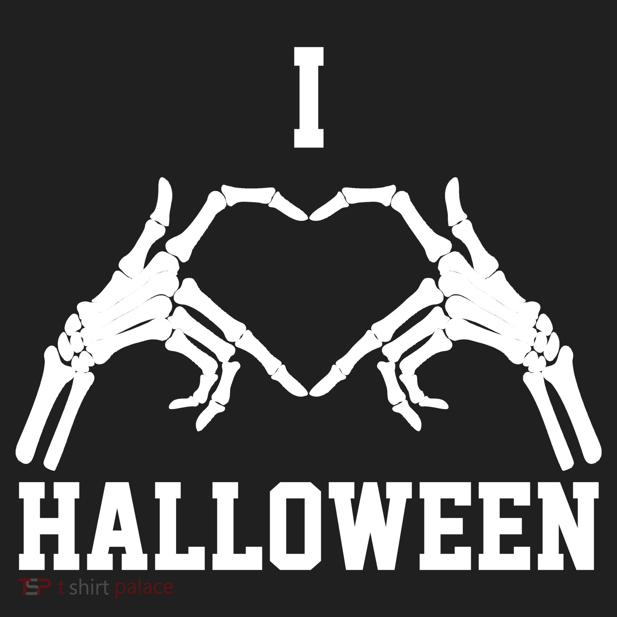 I Love Halloween Skeleton Heart Beanie