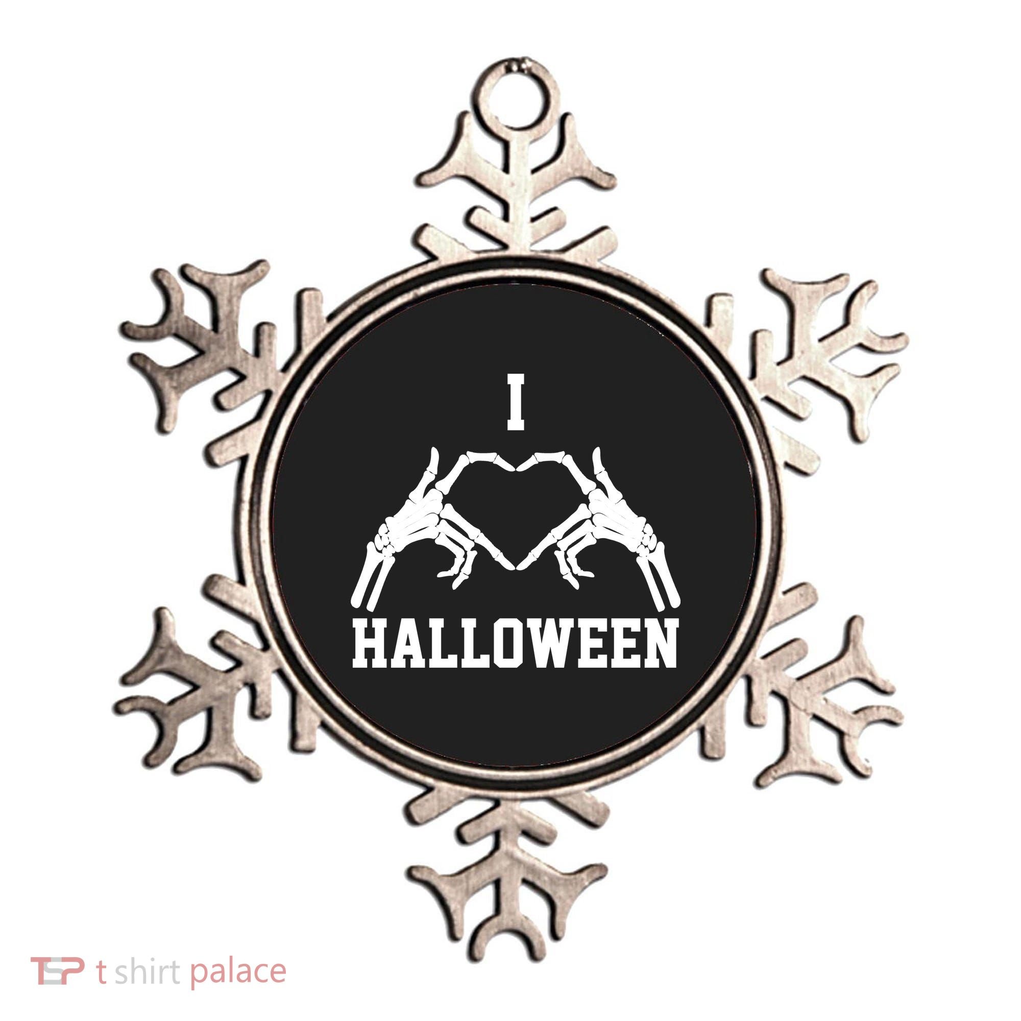 I Love Halloween Skeleton Heart Ornament