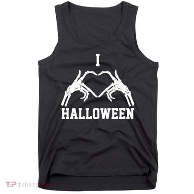 I Love Halloween Skeleton Heart Tank Top