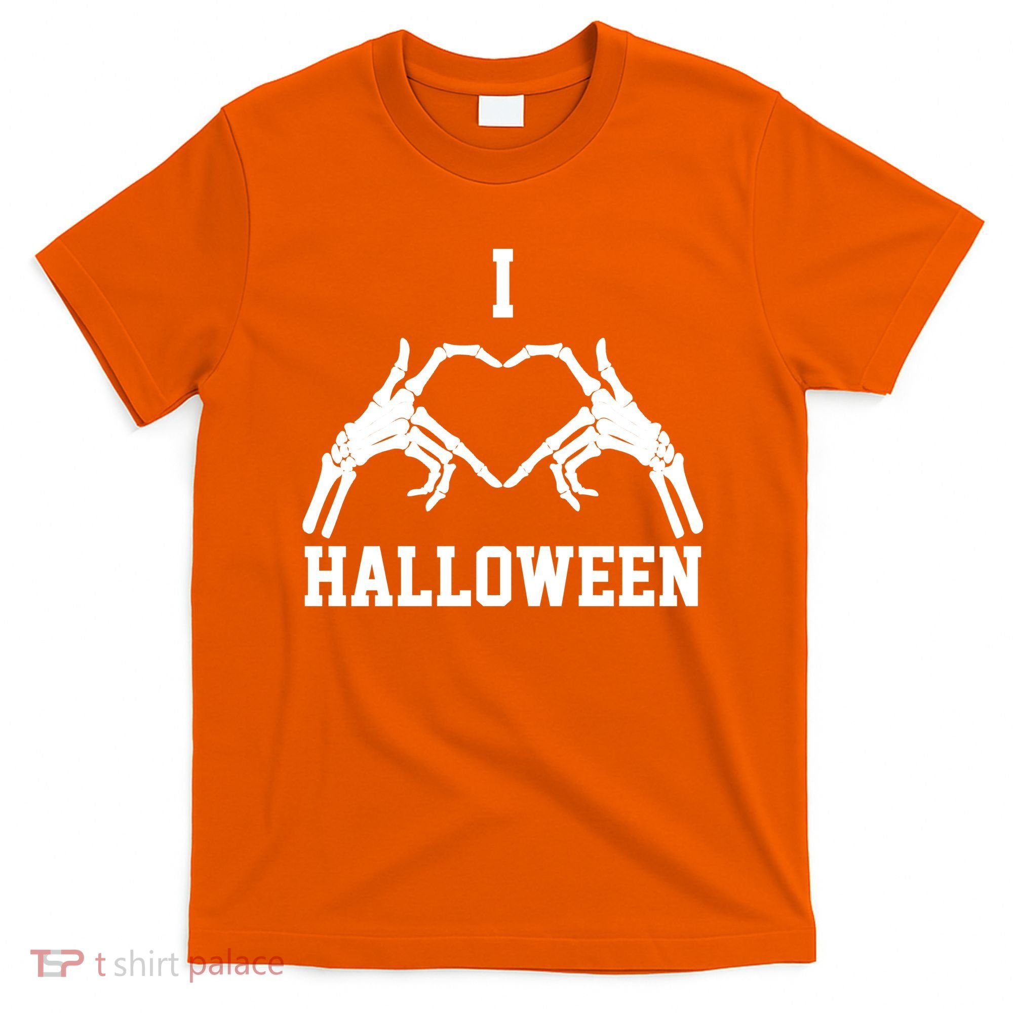 I Love Halloween Skeleton Heart T-Shirt