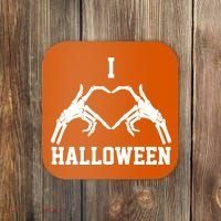 I Love Halloween Skeleton Heart Coaster thumb 0
