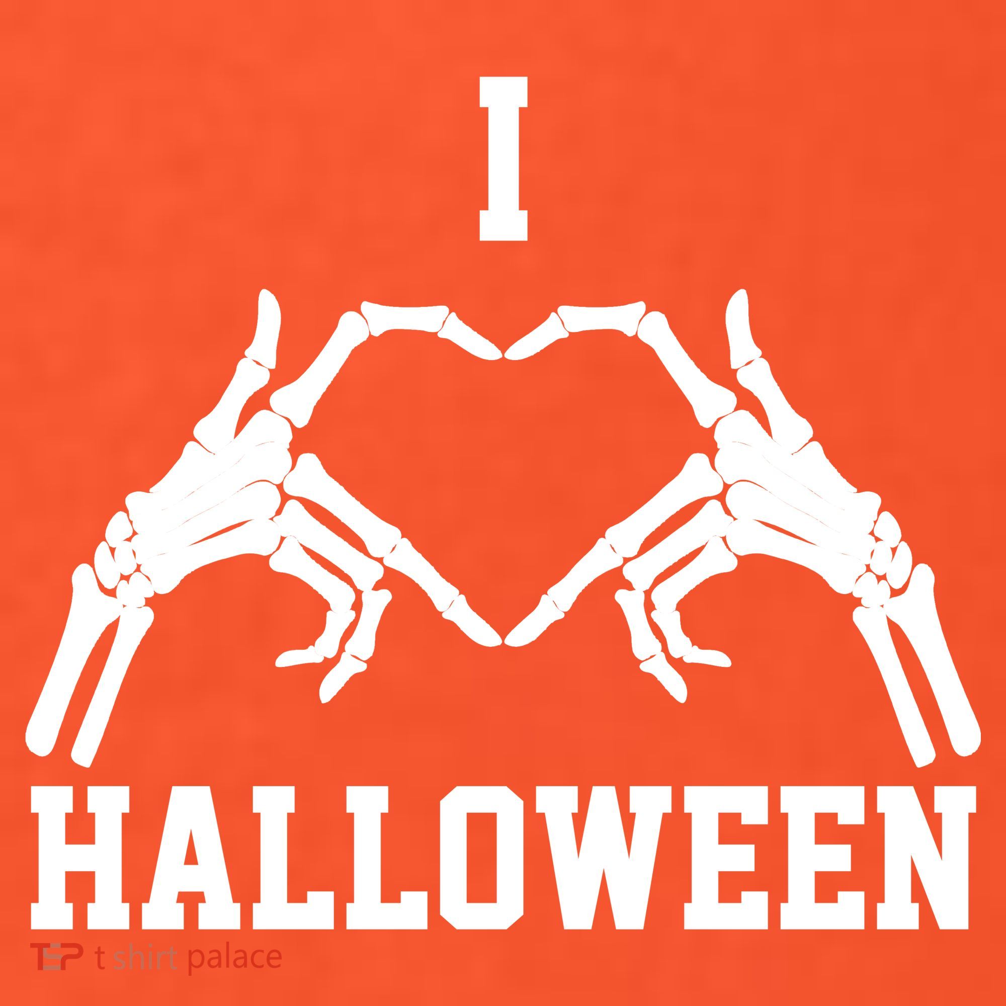 I Love Halloween Skeleton Heart Mousepad