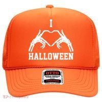 I Love Halloween Skeleton Heart Hat thumb 0