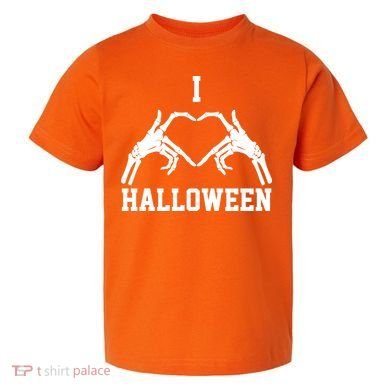 I Love Halloween Skeleton Heart Toddler T-Shirt
