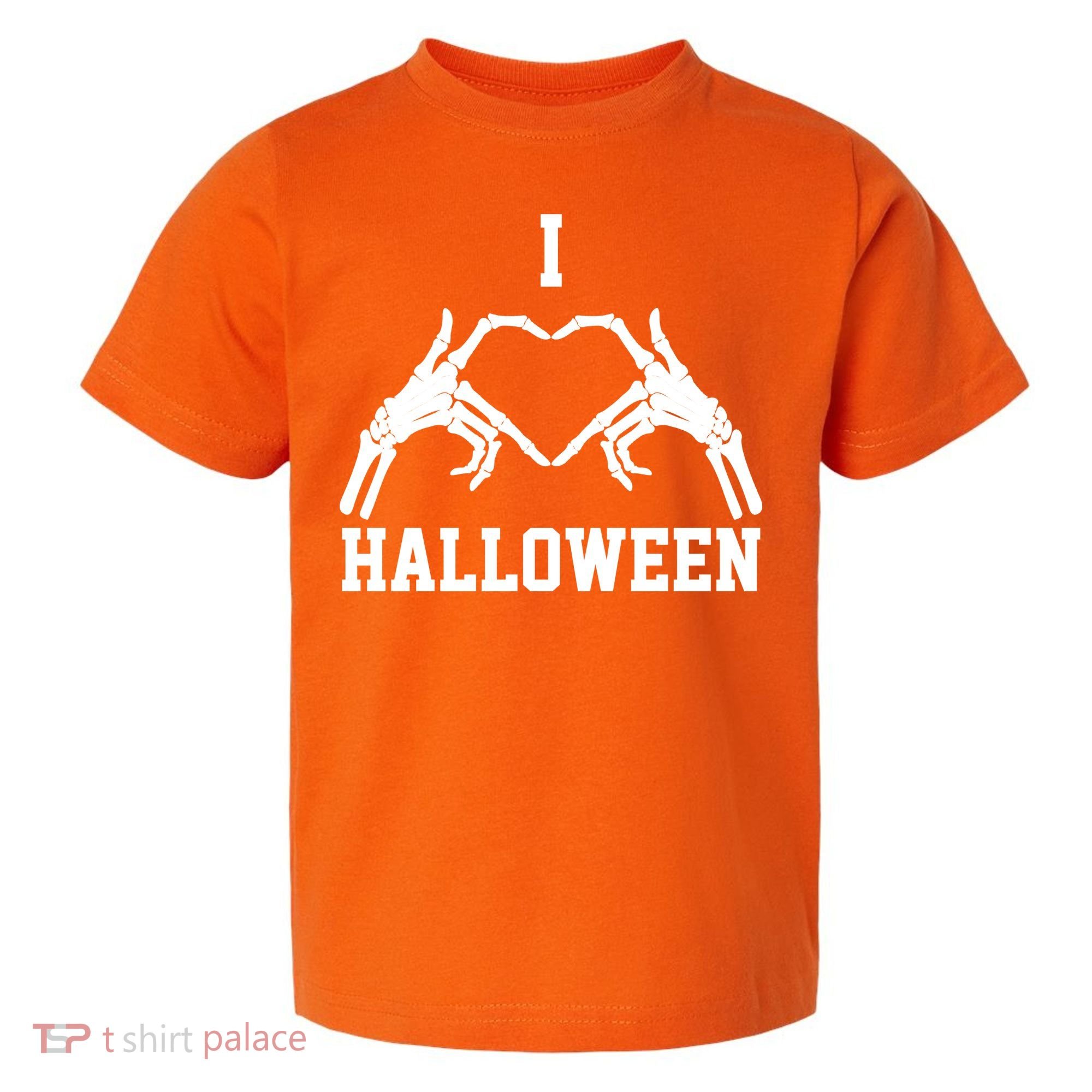 I Love Halloween Skeleton Heart Toddler T-Shirt