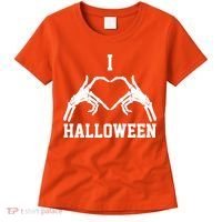 I Love Halloween Skeleton Heart Women's T-Shirt thumb 0