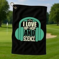I Love Hip Hop And Science Golf Towel thumb 1