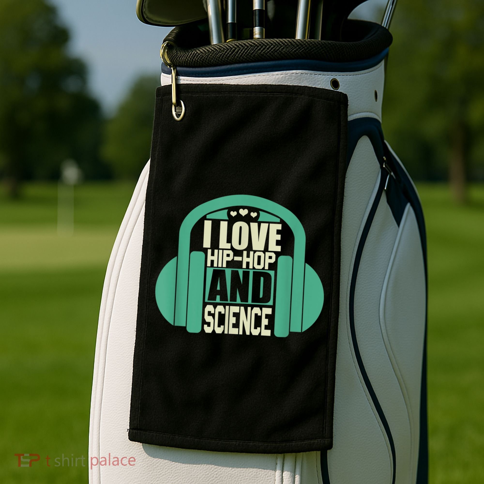 I Love Hip Hop And Science Golf Towel