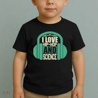 I Love Hip Hop And Science Toddler T-Shirt thumb 2