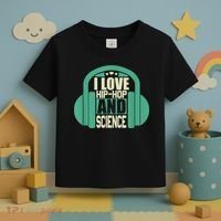 I Love Hip Hop And Science Toddler T-Shirt thumb 3