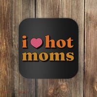 I Love Hot Moms Retro Coaster thumb 0