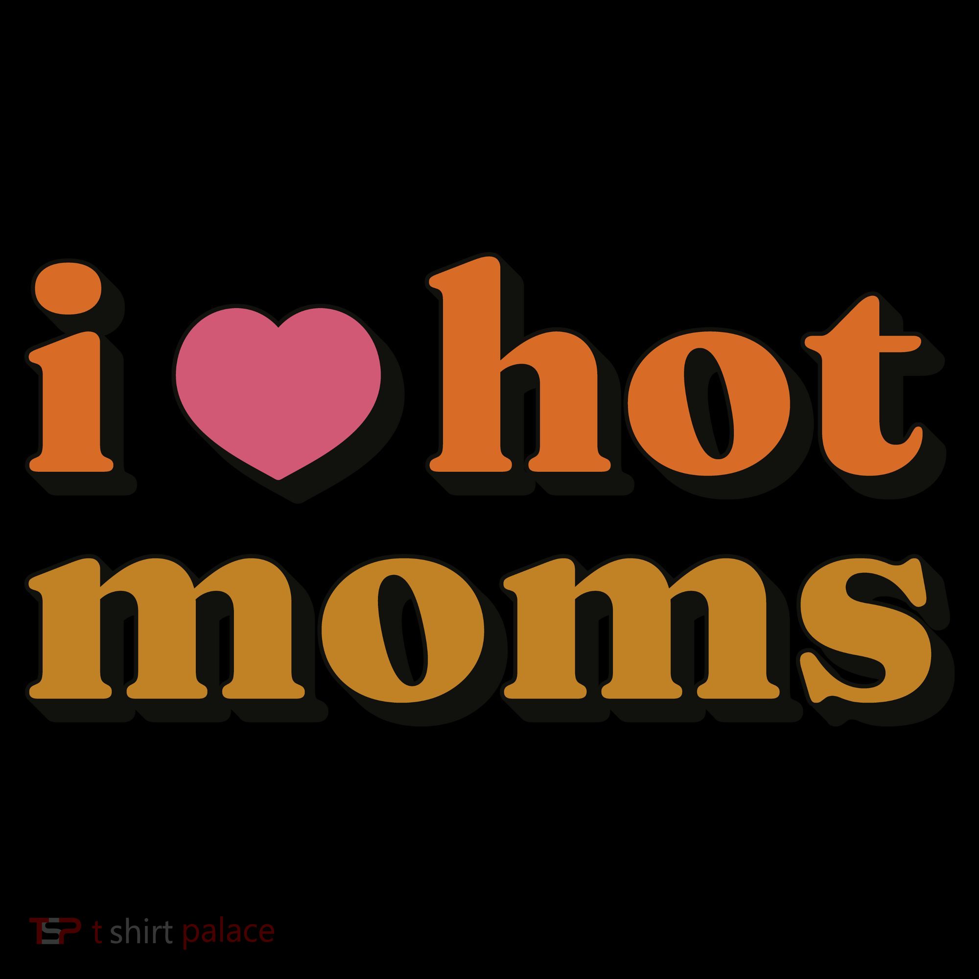 I Love Hot Moms Retro Coaster