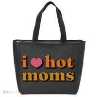 I Love Hot Moms Retro Tote Bag thumb 0