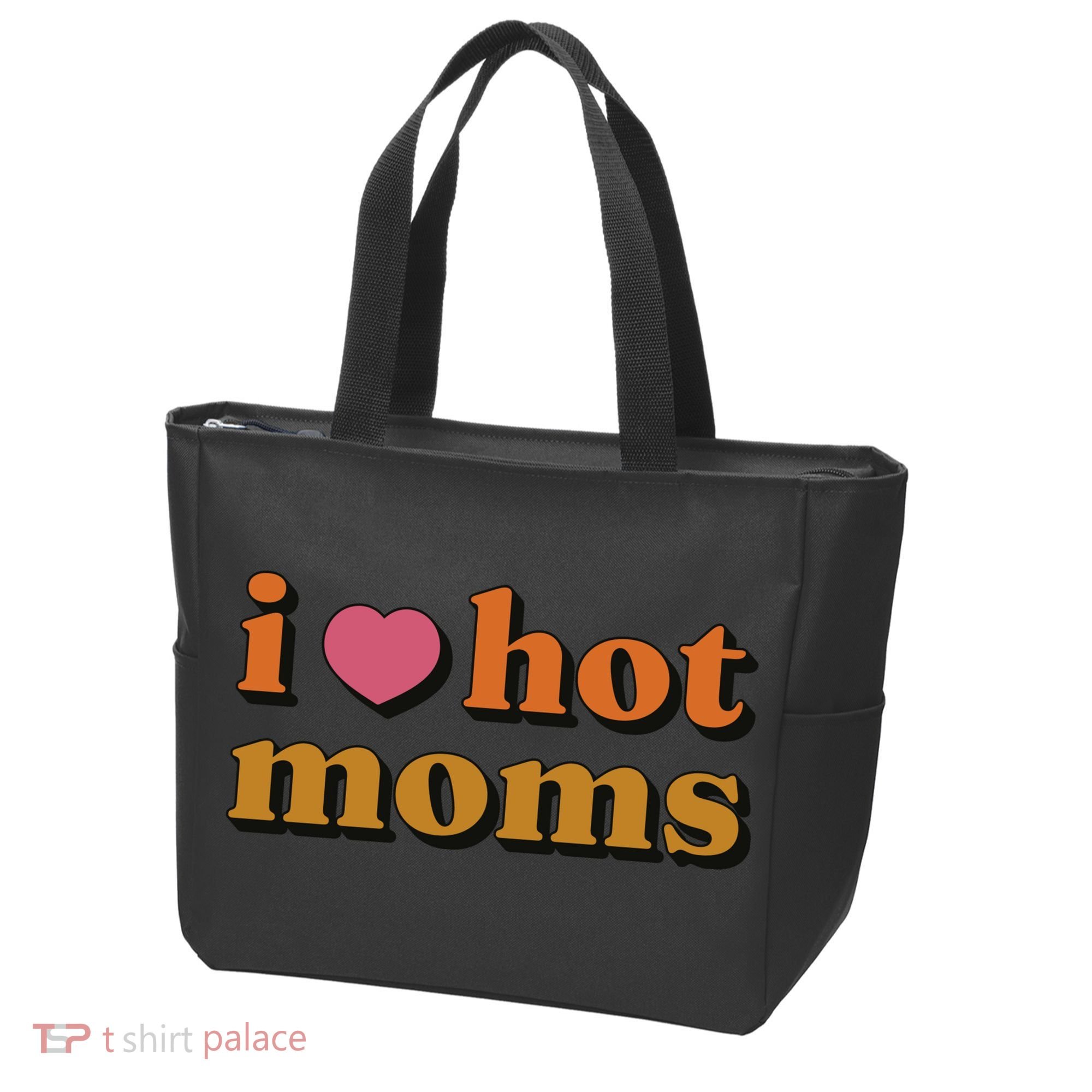 I Love Hot Moms Retro Tote Bag