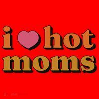 I Love Hot Moms Retro Santa Hat thumb 1