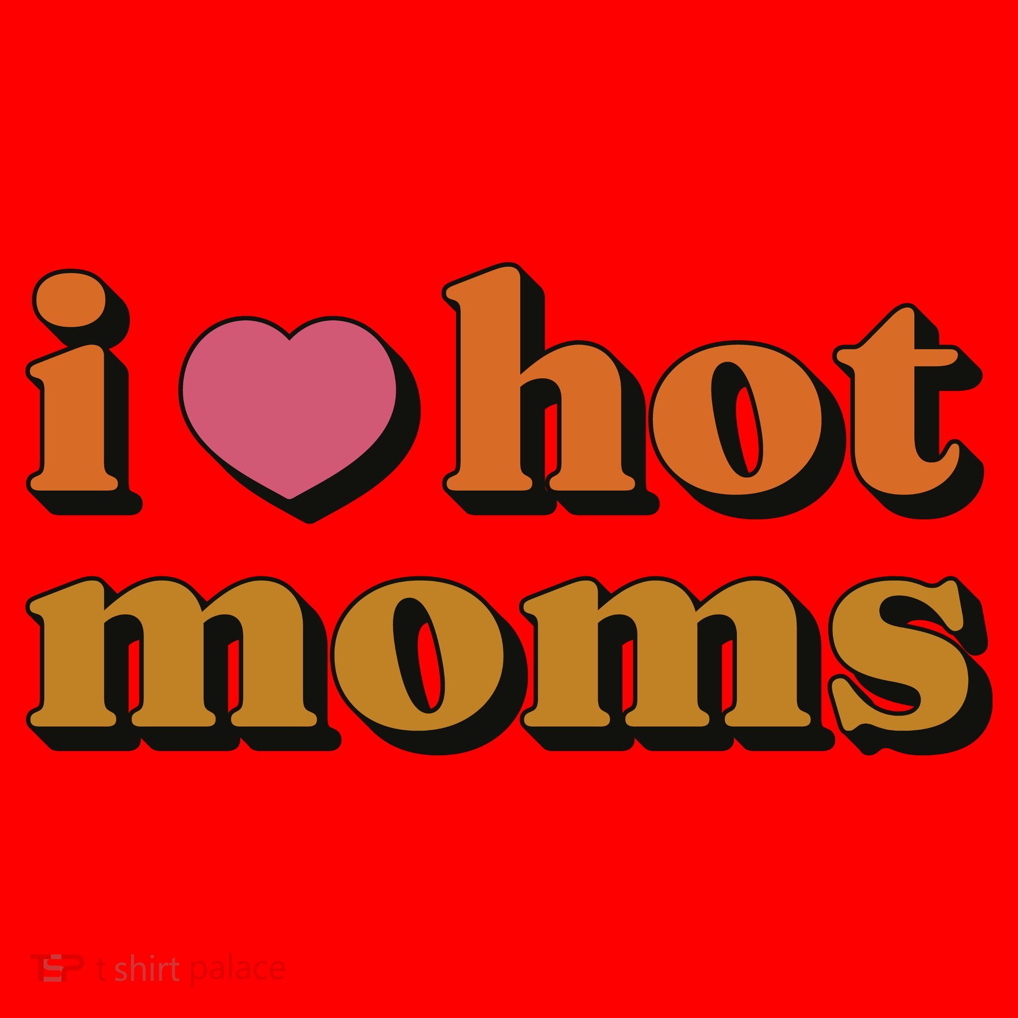 I Love Hot Moms Retro Santa Hat