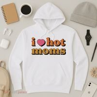 I Love Hot Moms Retro Hoodie thumb 3
