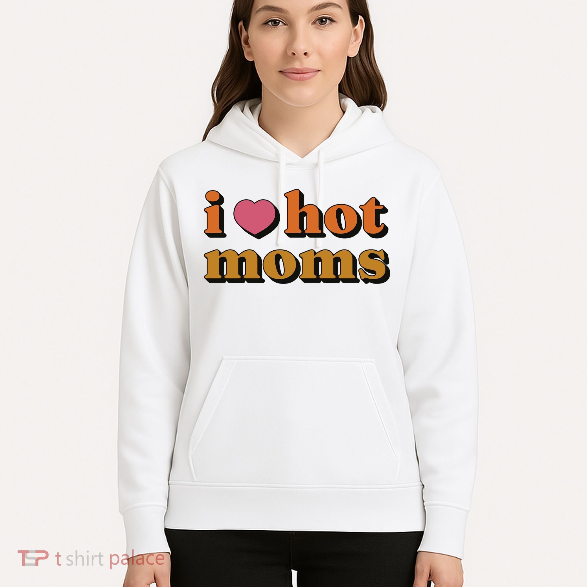 I Love Hot Moms Retro Hoodie