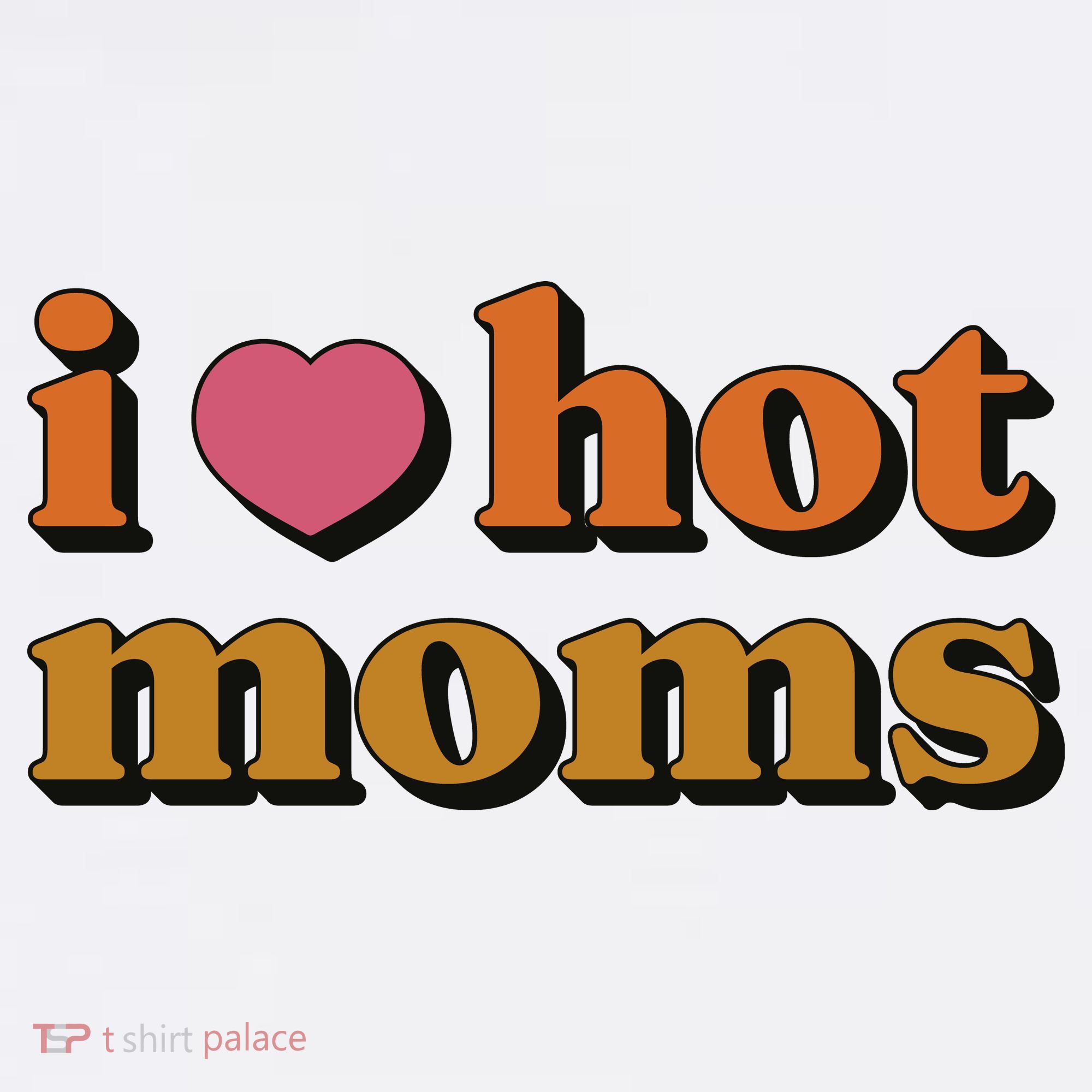 I Love Hot Moms Retro Long Sleeve Shirt
