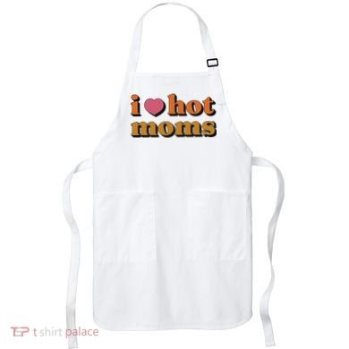 I Love Hot Moms Retro Apron