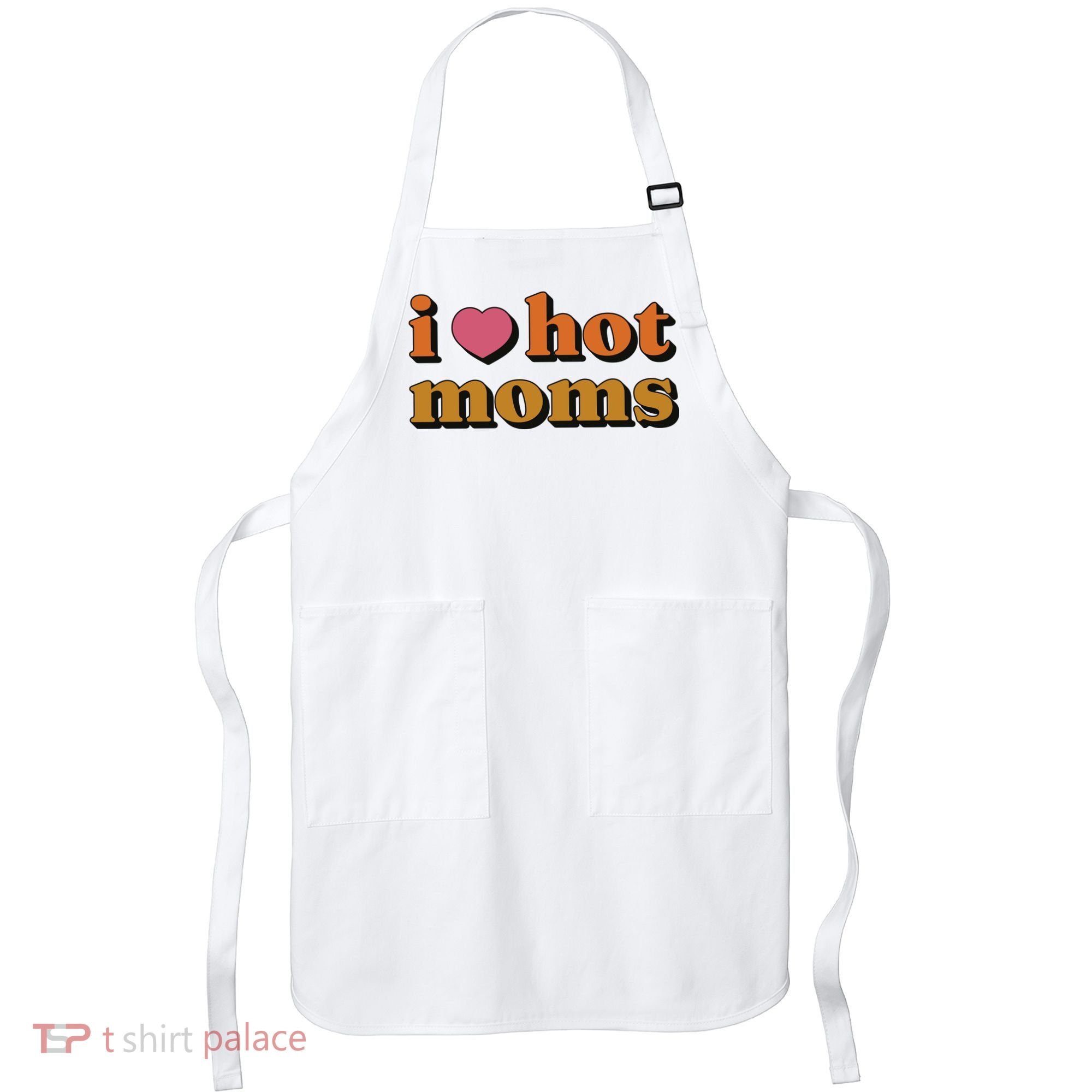 I Love Hot Moms Retro Apron