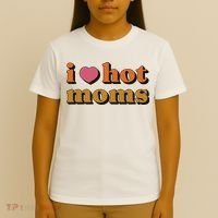 I Love Hot Moms Retro T-Shirt thumb 4