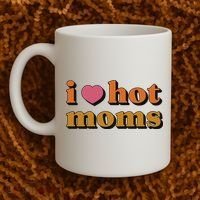 I Love Hot Moms Retro Coffee Mug thumb 2