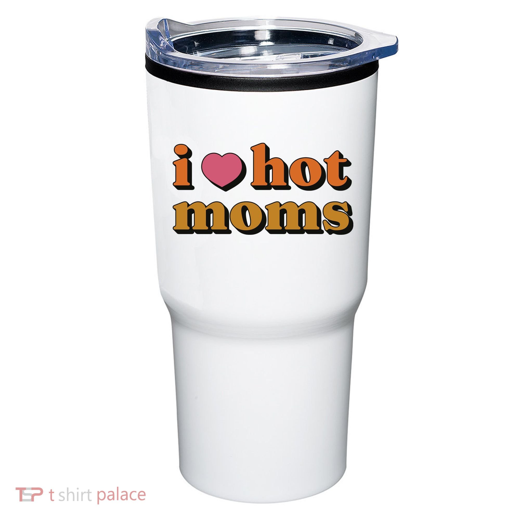 I Love Hot Moms Retro Tumbler