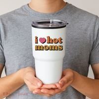 I Love Hot Moms Retro Tumbler thumb 2