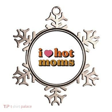 I Love Hot Moms Retro Ornament