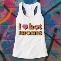 I Love Hot Moms Retro Women's Tank Top thumb 3