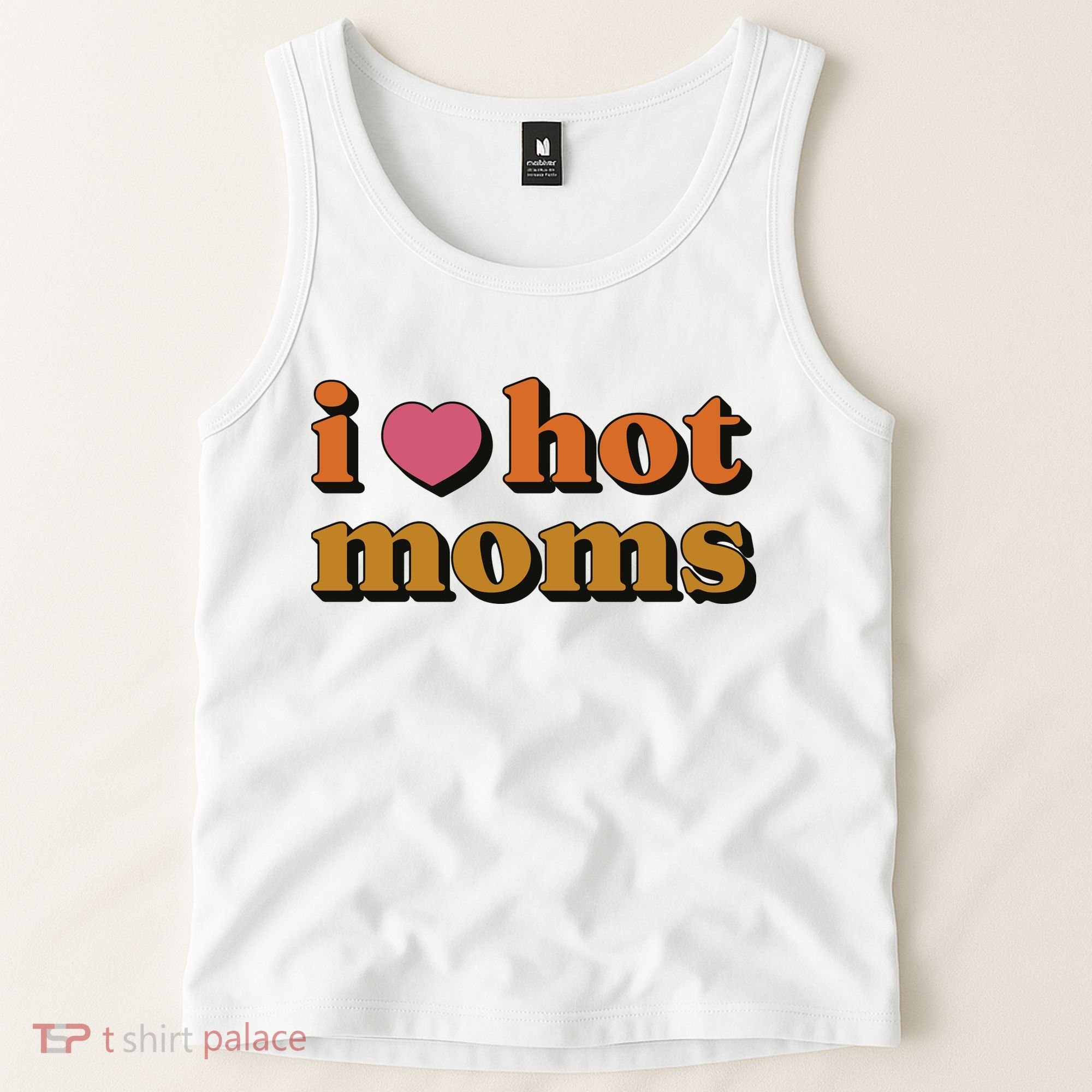 I Love Hot Moms Retro Tank Top