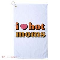 I Love Hot Moms Retro Golf Towel thumb 0