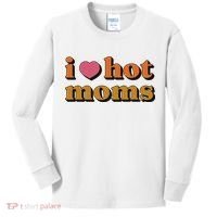 I Love Hot Moms Retro Kids Long Sleeve Shirt thumb 0