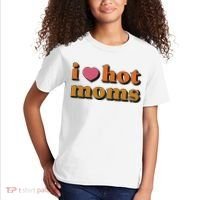 I Love Hot Moms Retro Kids T-Shirt thumb 2