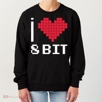 I Love Heart 8 Bit Retro Gamer Gaming Women's Sweatshirt thumb 0