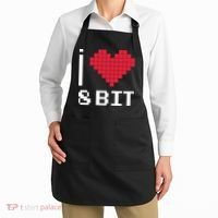 I Love Heart 8 Bit Retro Gamer Gaming Apron thumb 2