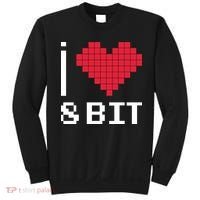 I Love Heart 8 Bit Retro Gamer Gaming Sweatshirt thumb 0