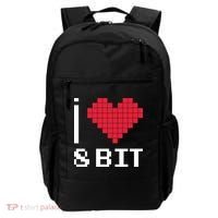 I Love Heart 8 Bit Retro Gamer Gaming Backpack thumb 0