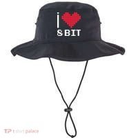 I Love Heart 8 Bit Retro Gamer Gaming Bucket Hat thumb 0
