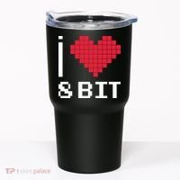 I Love Heart 8 Bit Retro Gamer Gaming Tumbler thumb 0